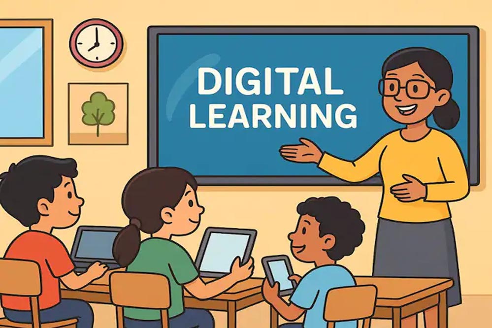 स्कूल शिक्षा में डिजिटल इन्फ्रॉस्ट्रक्चर बढ़ाने पर दिया गया विशेष ध्यान
