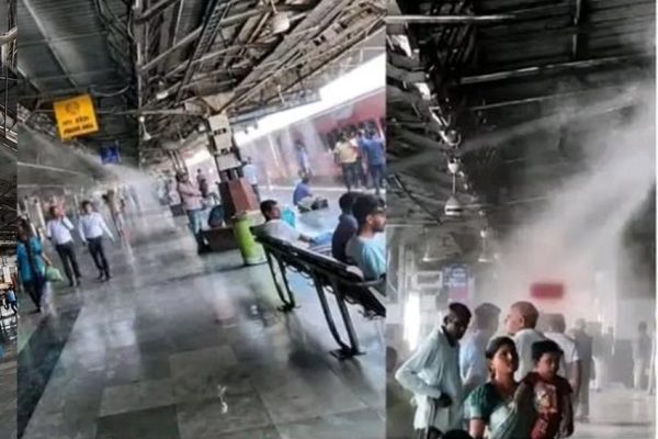 रेलवे प्लेटफॉर्म पर ‘ठंडा-ठंडा कूल-कूल’ इंतजाम, फोगर और वॉटर स्प्रिंकलर से यात्रियों को AC जैसी राहत