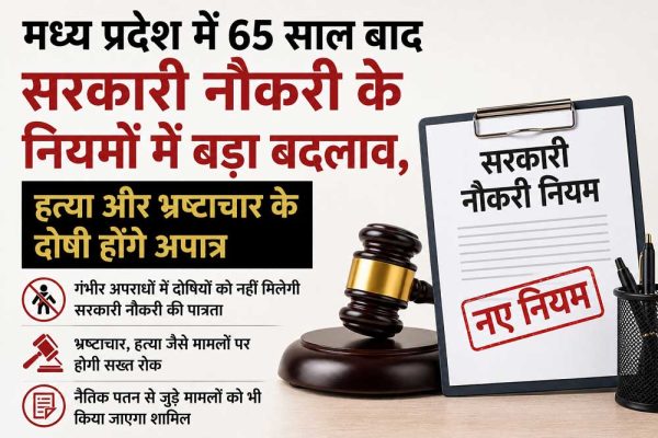 मध्य प्रदेश में 65 साल बाद सरकारी नौकरी के नियमों में बड़ा बदलाव, हत्या और भ्रष्टाचार के दोषी होंगे अपात्र