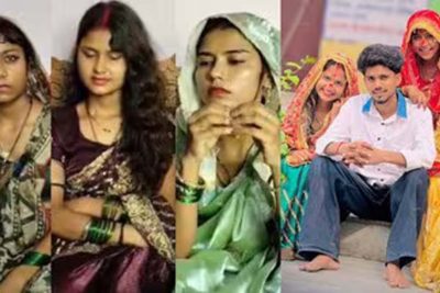 अमरोहा में तीन बहनों ने एक युवक से की शादी, सोशल मीडिया पर मचा बवाल