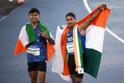 वित्त मंत्री  ओपी चौधरी ने राष्ट्रमंडल खेल 2026 में पदक विजेता दिलीप महादु गावित एवं मोहम्मद बासिल को दी बधाई