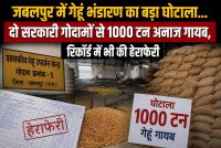 जबलपुर में गेहूं भंडारण का बड़ा घोटाला, दो सरकारी गोदामों से 1000 टन अनाज गायब