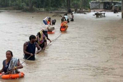 हासमुंद में उफनते नाले में फंसे 14 मजदूरों का सेना ने किया सफल रेस्क्यू