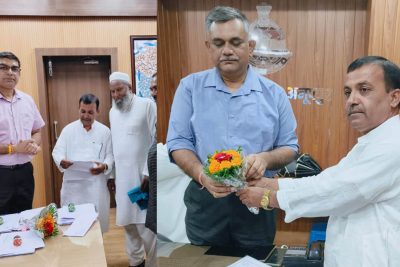 नवागत कलेक्टर एवं पुलिस अधीक्षक से इरशाद अहमद ने की मुलाकात