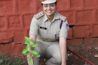 7वीं वाहिनी विसबल भोपाल द्वारा लाल परेड ग्राउंड में 300 पौधों का रोपण