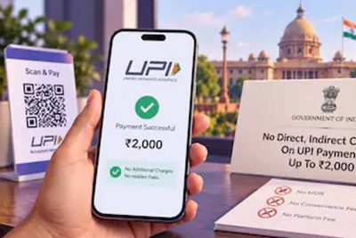 ₹2,000 तक UPI पेमेंट पर नहीं लगेगा कोई चार्ज, सरकार ने किया बड़ा ऐलान