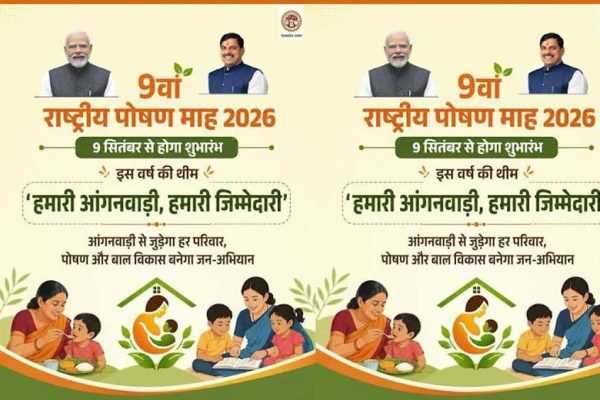 हमारी आंगनवाड़ी, हमारी जिम्मेदारी’ थीम पर 9 सितंबर से राष्ट्रीय पोषण माह, मंत्री भूरिया करेंगी शुभारंभ