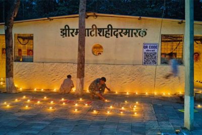 ‘बस्तर सेवा संकल्प अभियान’ के तहत शहीदों की याद में 1986 स्थानों पर जलाए गए दीये